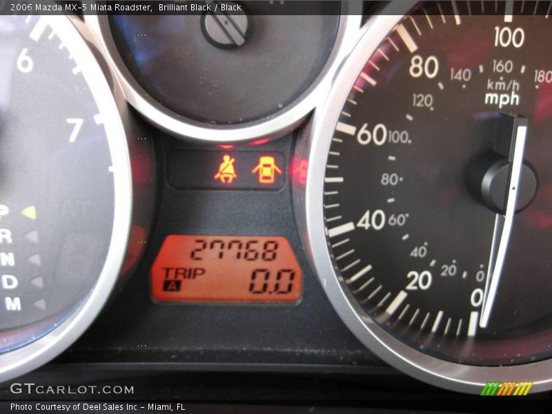 Brilliant Black / Black 2006 Mazda MX-5 Miata Roadster
