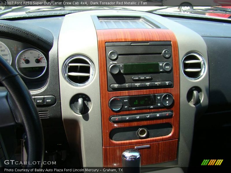 Dark Toreador Red Metallic / Tan 2007 Ford F250 Super Duty Lariat Crew Cab 4x4