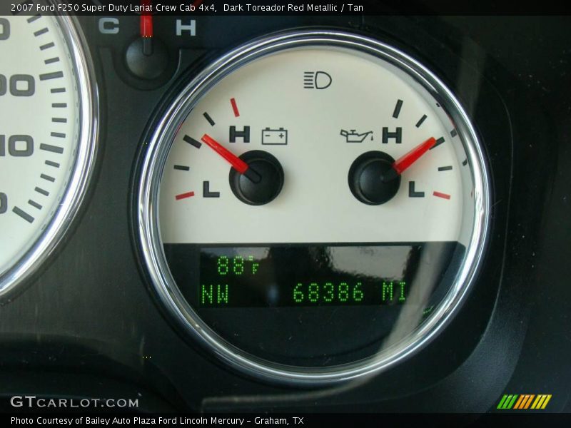 Dark Toreador Red Metallic / Tan 2007 Ford F250 Super Duty Lariat Crew Cab 4x4