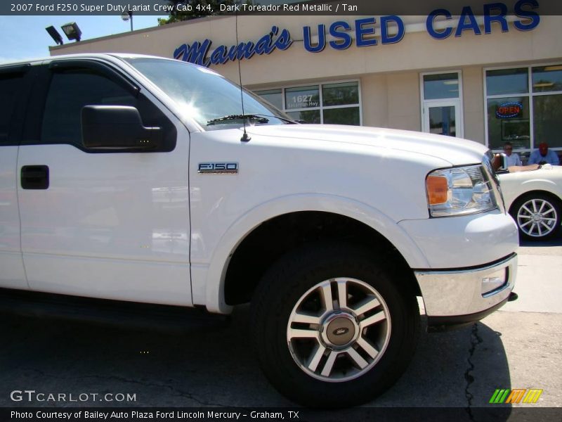 Dark Toreador Red Metallic / Tan 2007 Ford F250 Super Duty Lariat Crew Cab 4x4