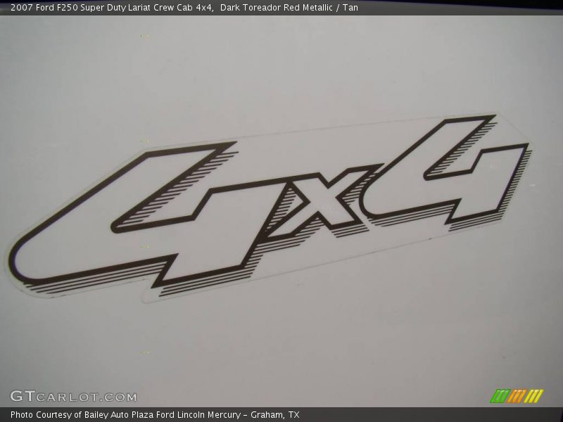 Dark Toreador Red Metallic / Tan 2007 Ford F250 Super Duty Lariat Crew Cab 4x4