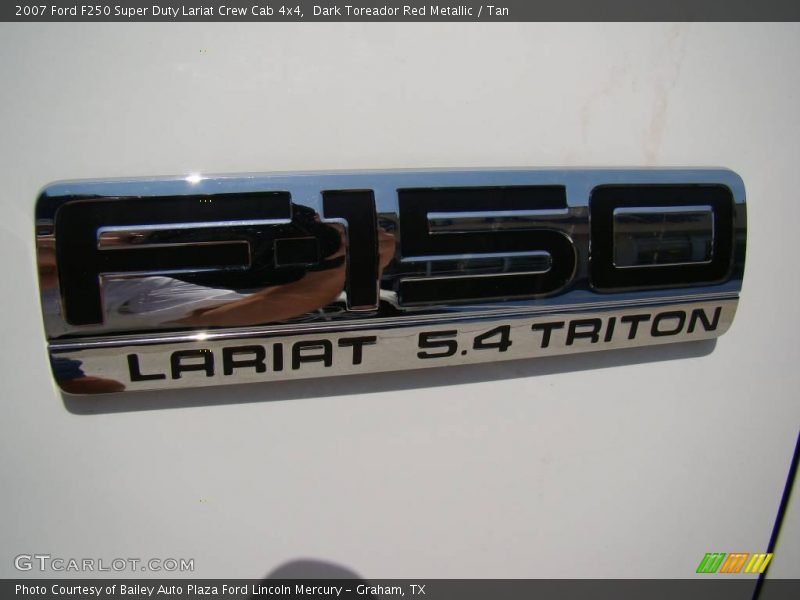 Dark Toreador Red Metallic / Tan 2007 Ford F250 Super Duty Lariat Crew Cab 4x4