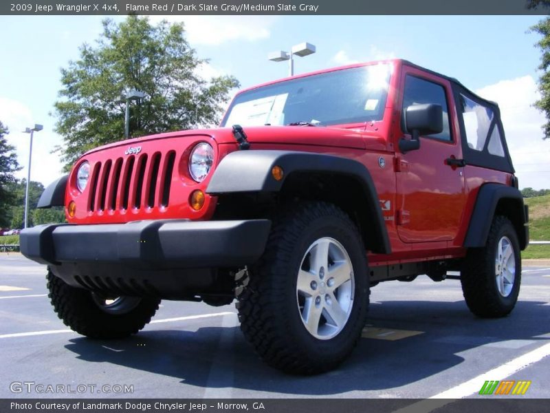 Flame Red / Dark Slate Gray/Medium Slate Gray 2009 Jeep Wrangler X 4x4