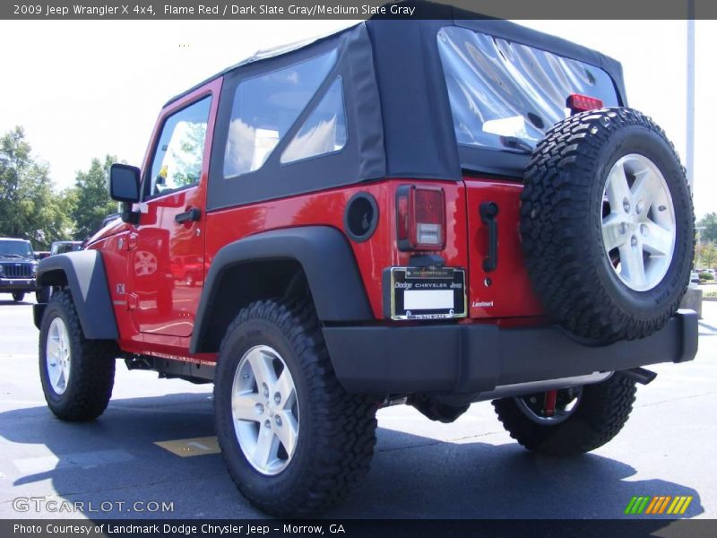 Flame Red / Dark Slate Gray/Medium Slate Gray 2009 Jeep Wrangler X 4x4