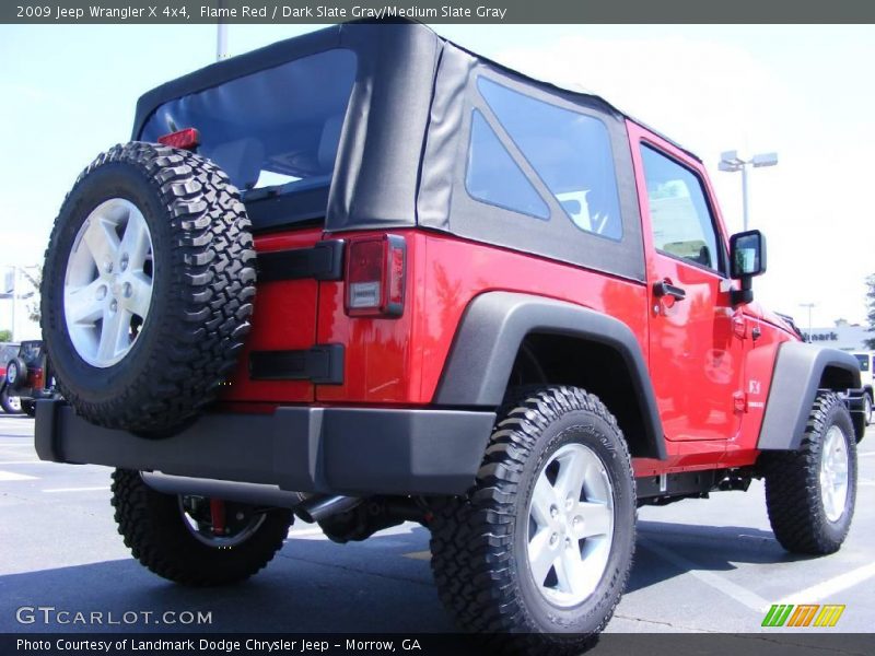 Flame Red / Dark Slate Gray/Medium Slate Gray 2009 Jeep Wrangler X 4x4