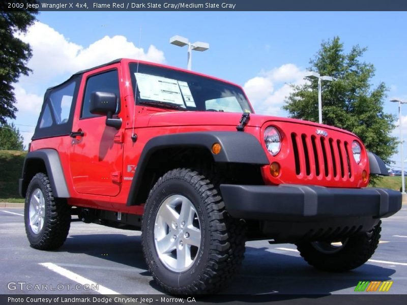 Flame Red / Dark Slate Gray/Medium Slate Gray 2009 Jeep Wrangler X 4x4