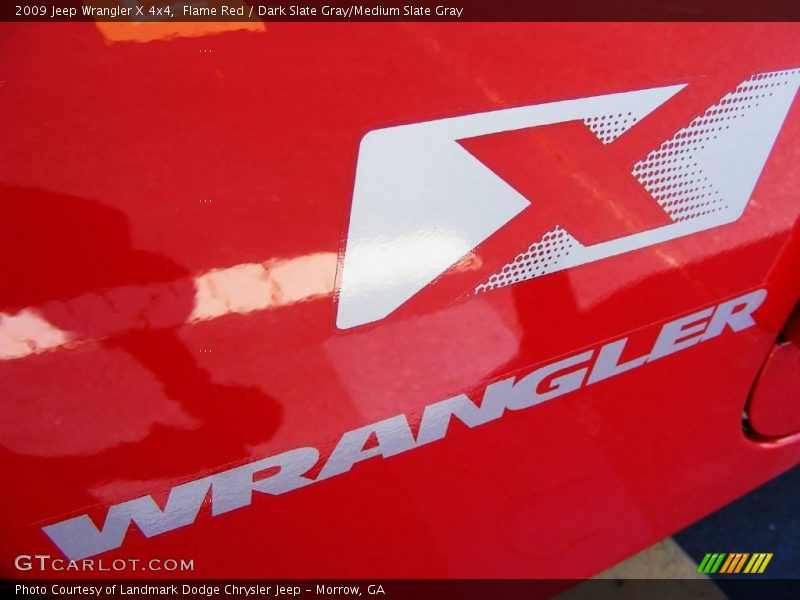 Flame Red / Dark Slate Gray/Medium Slate Gray 2009 Jeep Wrangler X 4x4