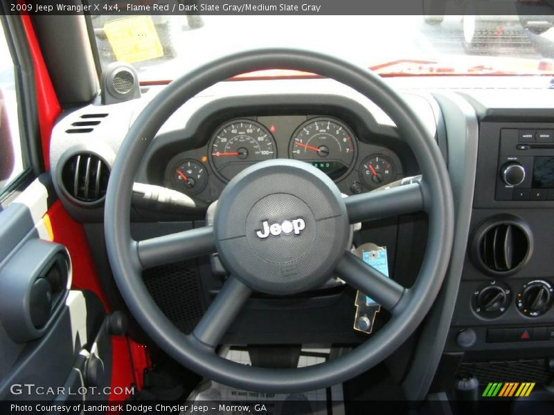 Flame Red / Dark Slate Gray/Medium Slate Gray 2009 Jeep Wrangler X 4x4