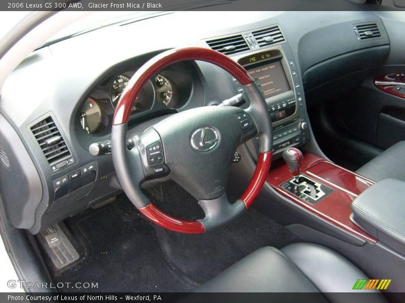 Glacier Frost Mica / Black 2006 Lexus GS 300 AWD