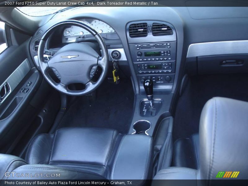 Dark Toreador Red Metallic / Tan 2007 Ford F250 Super Duty Lariat Crew Cab 4x4