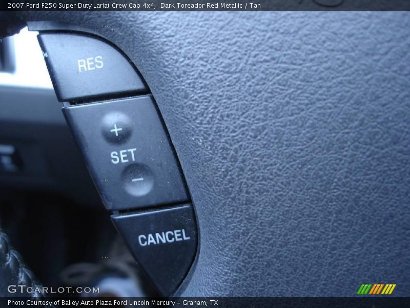 Dark Toreador Red Metallic / Tan 2007 Ford F250 Super Duty Lariat Crew Cab 4x4