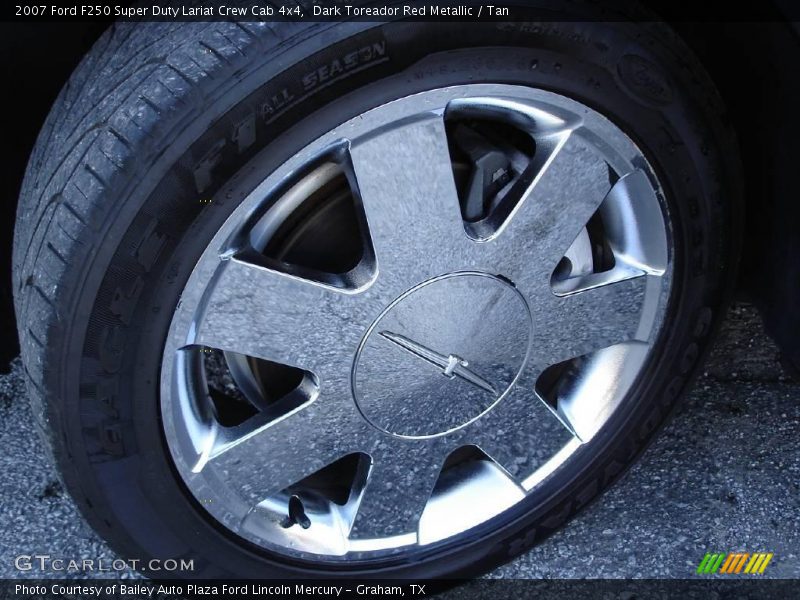 Dark Toreador Red Metallic / Tan 2007 Ford F250 Super Duty Lariat Crew Cab 4x4