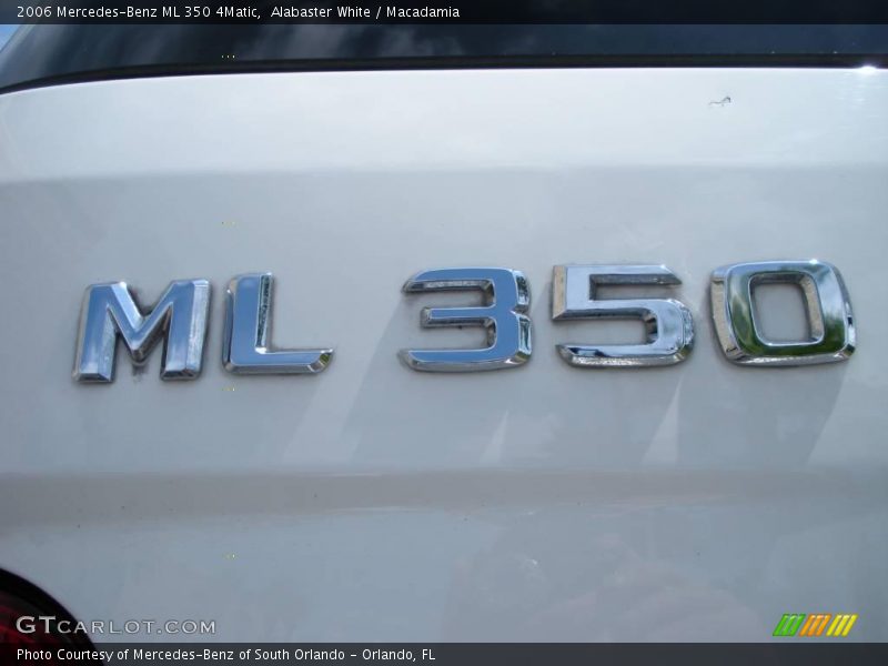Alabaster White / Macadamia 2006 Mercedes-Benz ML 350 4Matic