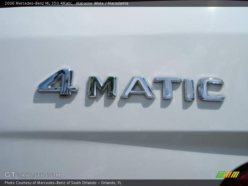 Alabaster White / Macadamia 2006 Mercedes-Benz ML 350 4Matic