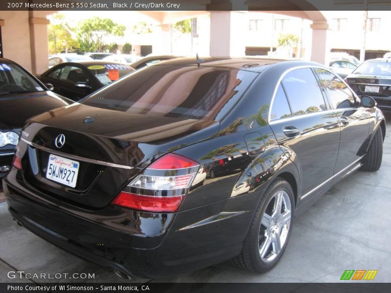 Black / Grey/Dark Grey 2007 Mercedes-Benz S 550 Sedan