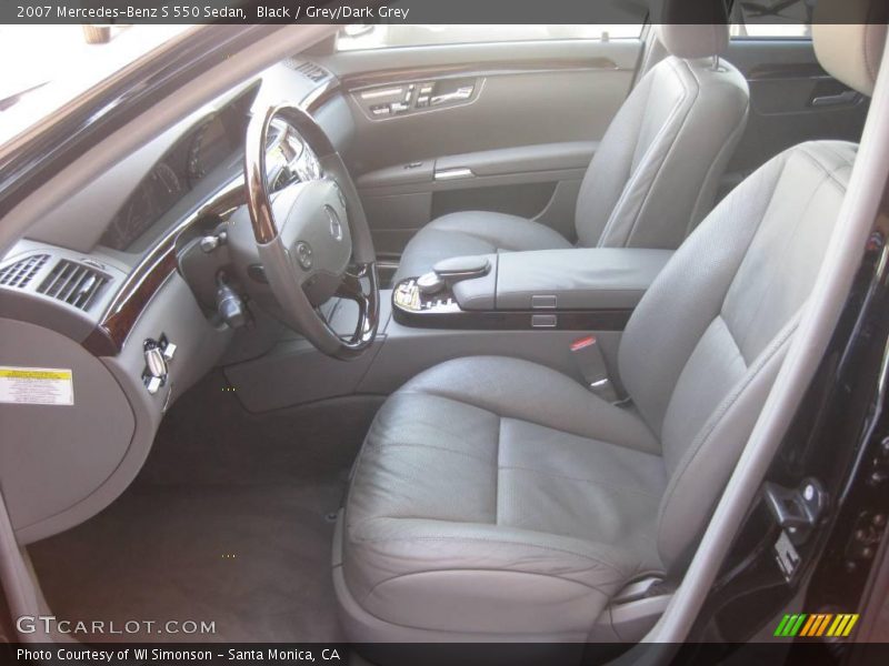 Black / Grey/Dark Grey 2007 Mercedes-Benz S 550 Sedan