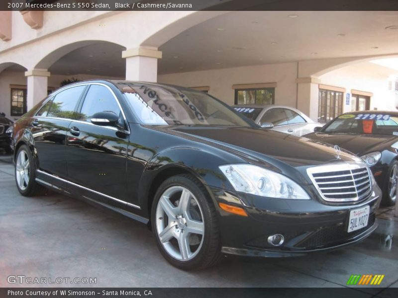 Black / Cashmere/Savanna 2007 Mercedes-Benz S 550 Sedan