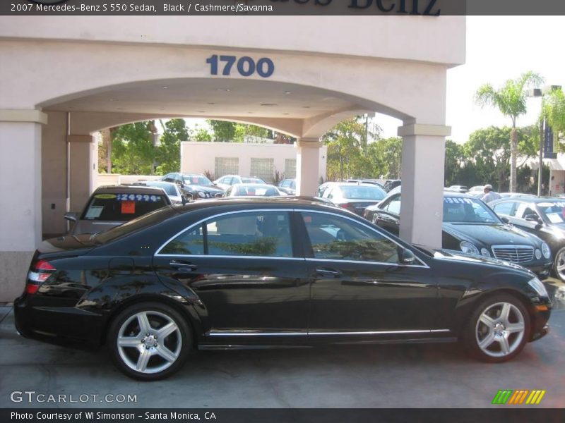 Black / Cashmere/Savanna 2007 Mercedes-Benz S 550 Sedan