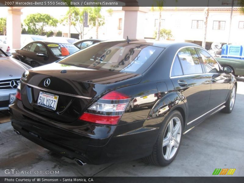 Black / Cashmere/Savanna 2007 Mercedes-Benz S 550 Sedan