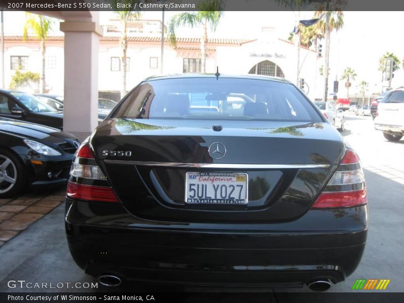 Black / Cashmere/Savanna 2007 Mercedes-Benz S 550 Sedan