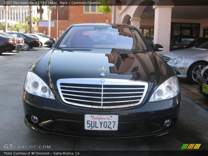Black / Cashmere/Savanna 2007 Mercedes-Benz S 550 Sedan