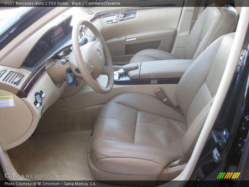 Black / Cashmere/Savanna 2007 Mercedes-Benz S 550 Sedan