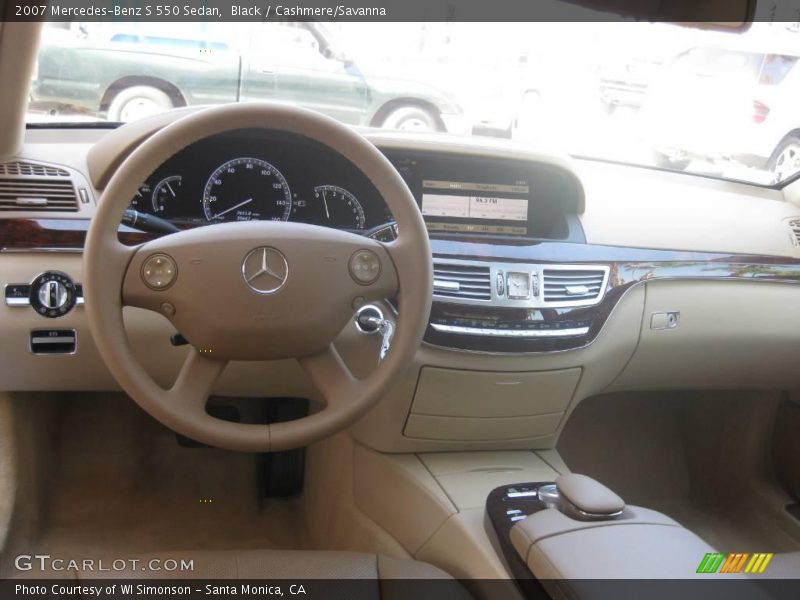 Black / Cashmere/Savanna 2007 Mercedes-Benz S 550 Sedan