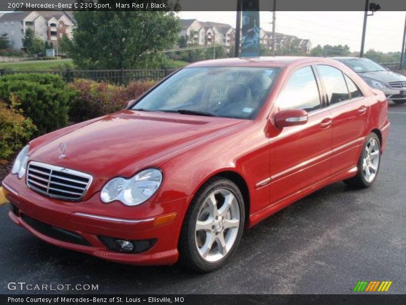 Mars Red / Black 2007 Mercedes-Benz C 230 Sport