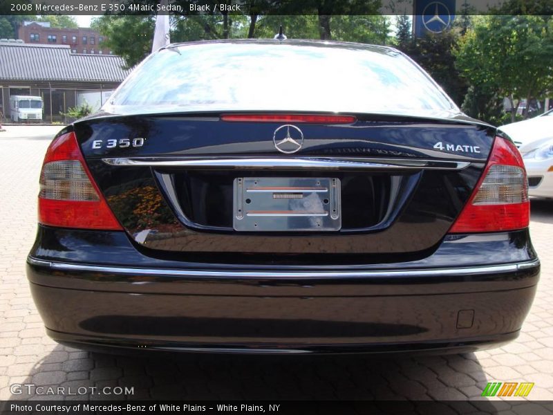 Black / Black 2008 Mercedes-Benz E 350 4Matic Sedan