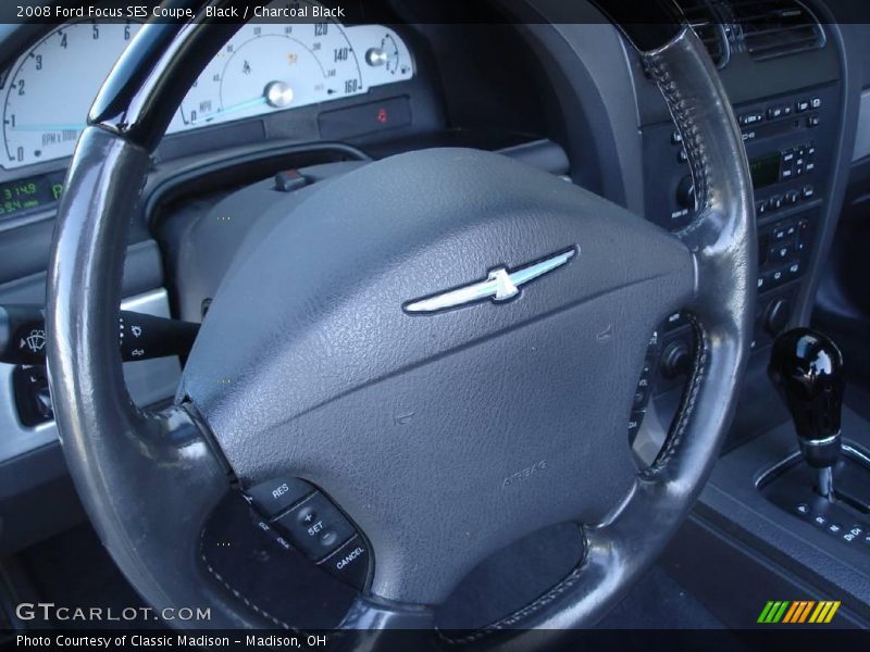 Black / Charcoal Black 2008 Ford Focus SES Coupe