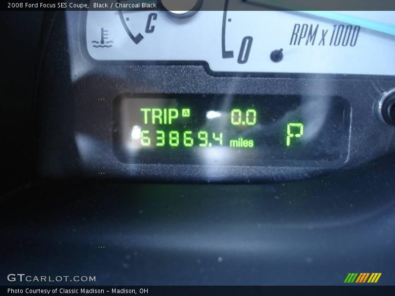 Black / Charcoal Black 2008 Ford Focus SES Coupe