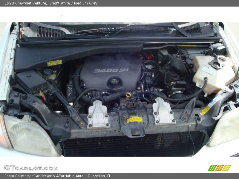 Bright White / Medium Grey 1998 Chevrolet Venture