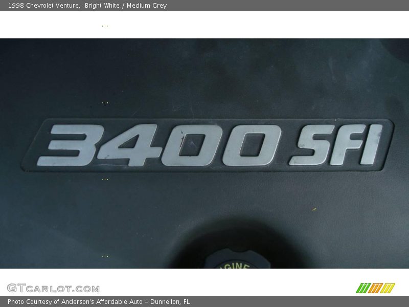 Bright White / Medium Grey 1998 Chevrolet Venture