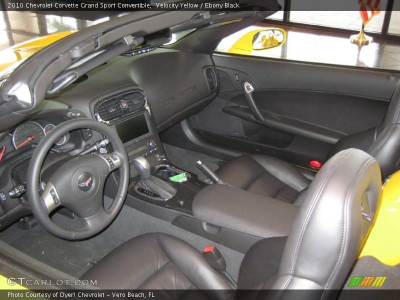 Velocity Yellow / Ebony Black 2010 Chevrolet Corvette Grand Sport Convertible