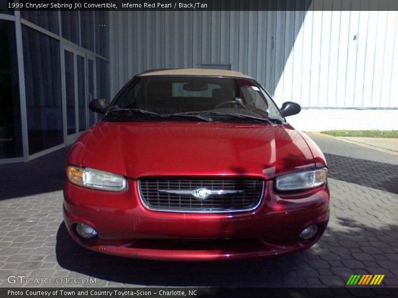 Inferno Red Pearl / Black/Tan 1999 Chrysler Sebring JXi Convertible