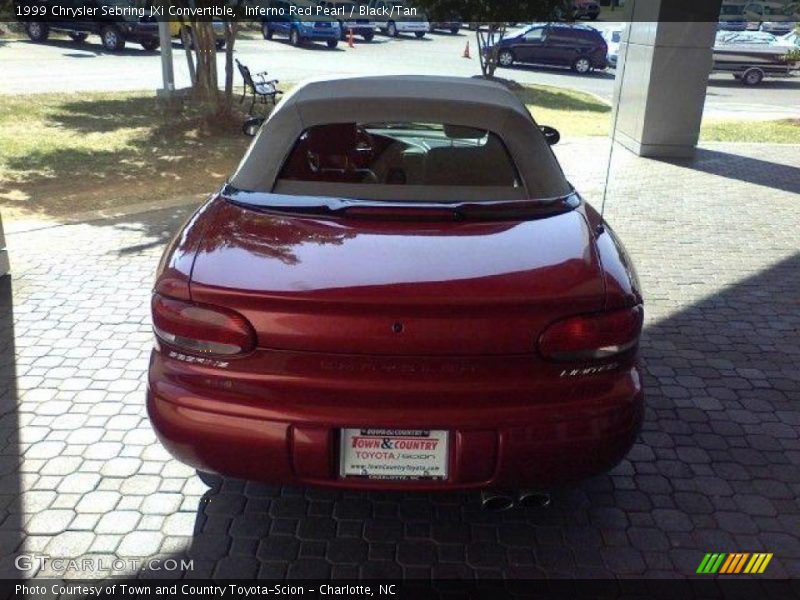 Inferno Red Pearl / Black/Tan 1999 Chrysler Sebring JXi Convertible