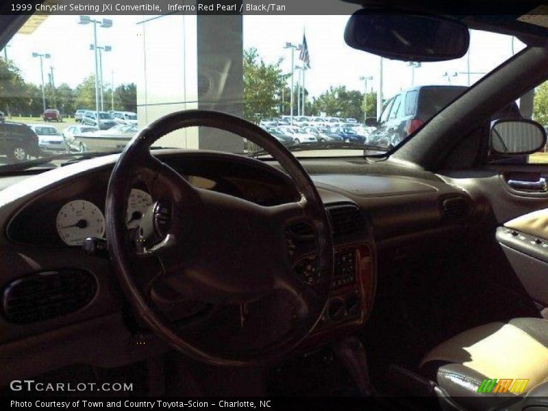 Inferno Red Pearl / Black/Tan 1999 Chrysler Sebring JXi Convertible