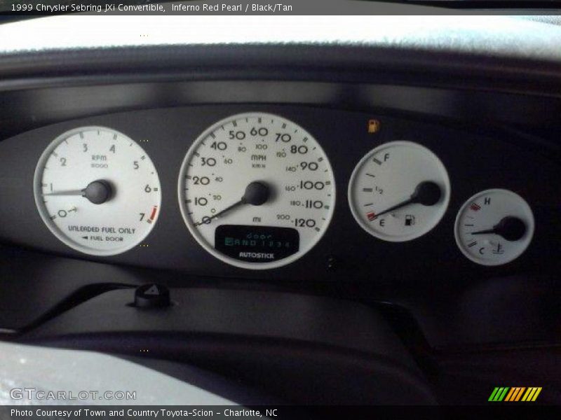 Inferno Red Pearl / Black/Tan 1999 Chrysler Sebring JXi Convertible