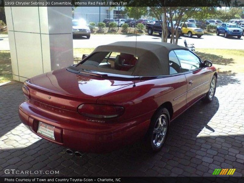 Inferno Red Pearl / Black/Tan 1999 Chrysler Sebring JXi Convertible