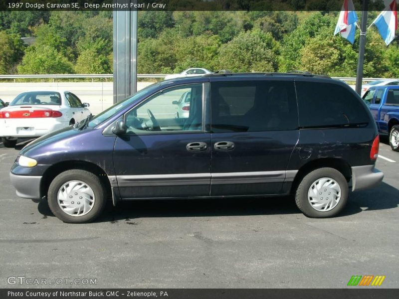 Deep Amethyst Pearl / Gray 1997 Dodge Caravan SE