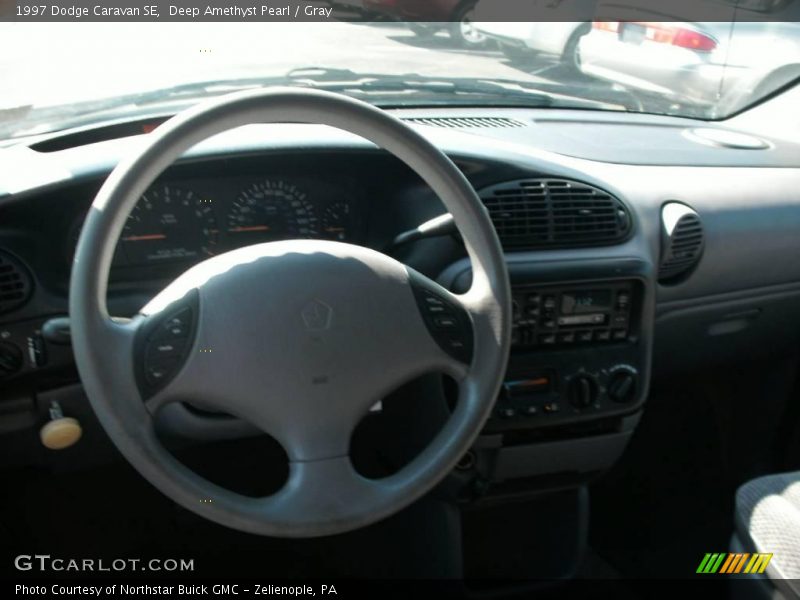 Deep Amethyst Pearl / Gray 1997 Dodge Caravan SE