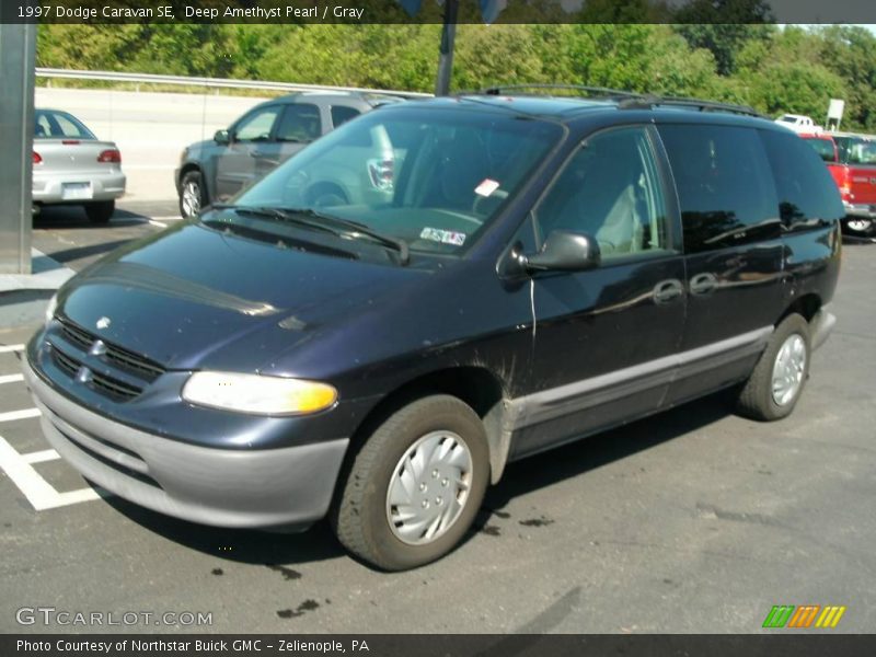 Deep Amethyst Pearl / Gray 1997 Dodge Caravan SE