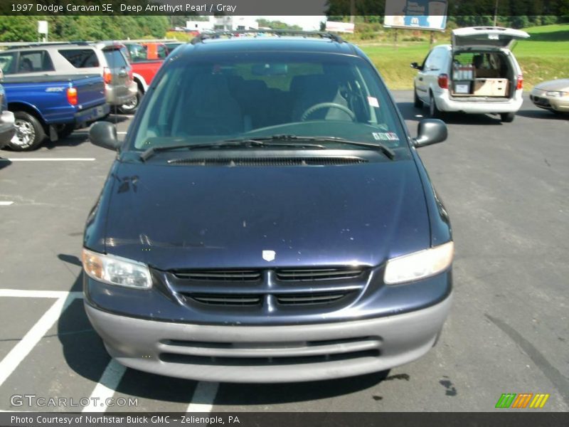 Deep Amethyst Pearl / Gray 1997 Dodge Caravan SE