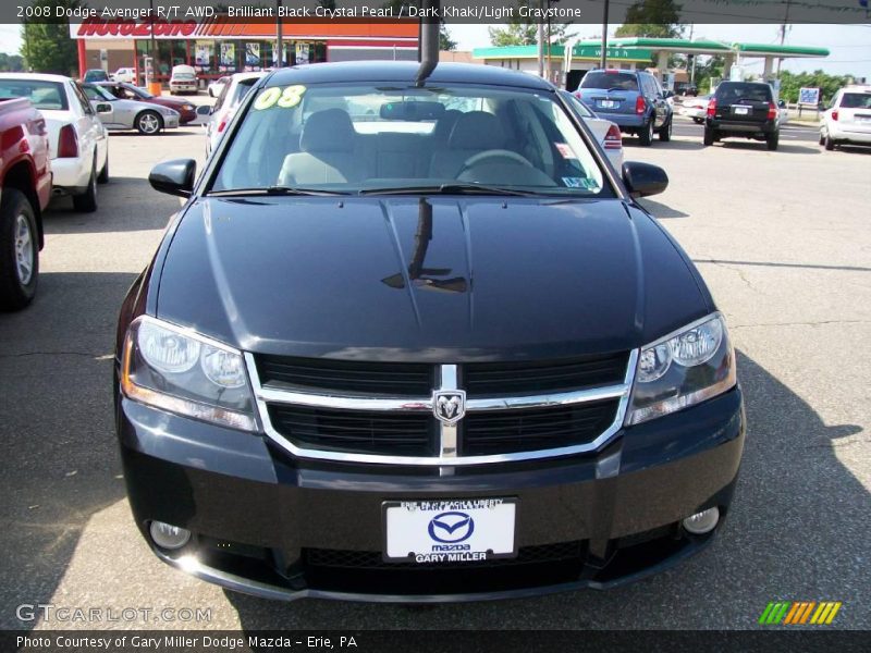 Brilliant Black Crystal Pearl / Dark Khaki/Light Graystone 2008 Dodge Avenger R/T AWD