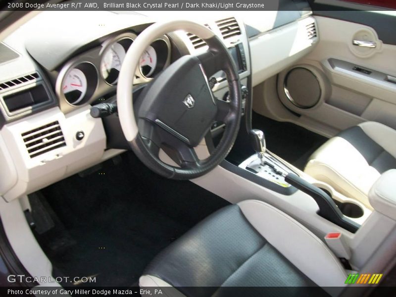 Brilliant Black Crystal Pearl / Dark Khaki/Light Graystone 2008 Dodge Avenger R/T AWD