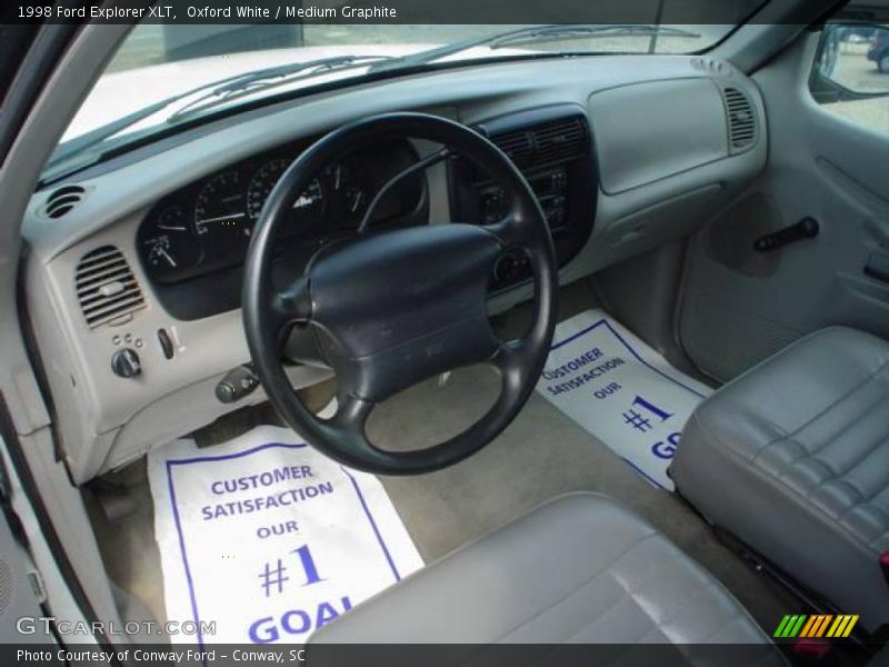 Oxford White / Medium Graphite 1998 Ford Explorer XLT