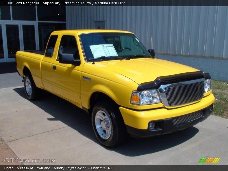 Screaming Yellow / Medium Dark Flint 2006 Ford Ranger XLT SuperCab