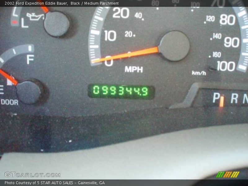 Black / Medium Parchment 2002 Ford Expedition Eddie Bauer