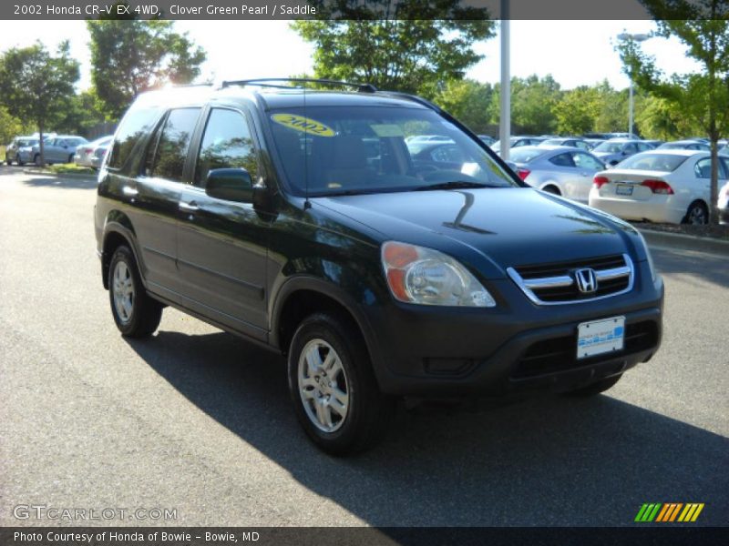 Clover Green Pearl / Saddle 2002 Honda CR-V EX 4WD