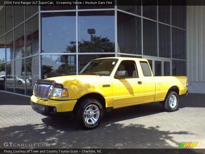 Screaming Yellow / Medium Dark Flint 2006 Ford Ranger XLT SuperCab